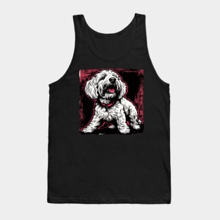 Retro Art Poodle Dog Lover Tank Top